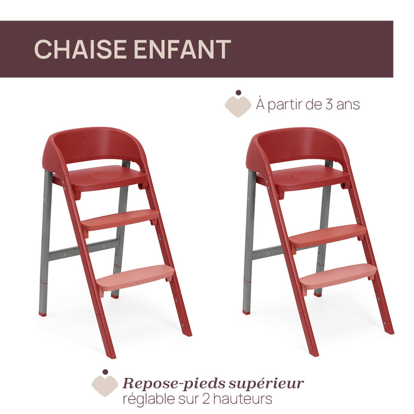 CHAISE HAUTE CRESCENDO UP COLORADO RED RE_LUX - Mode Bébé Claye