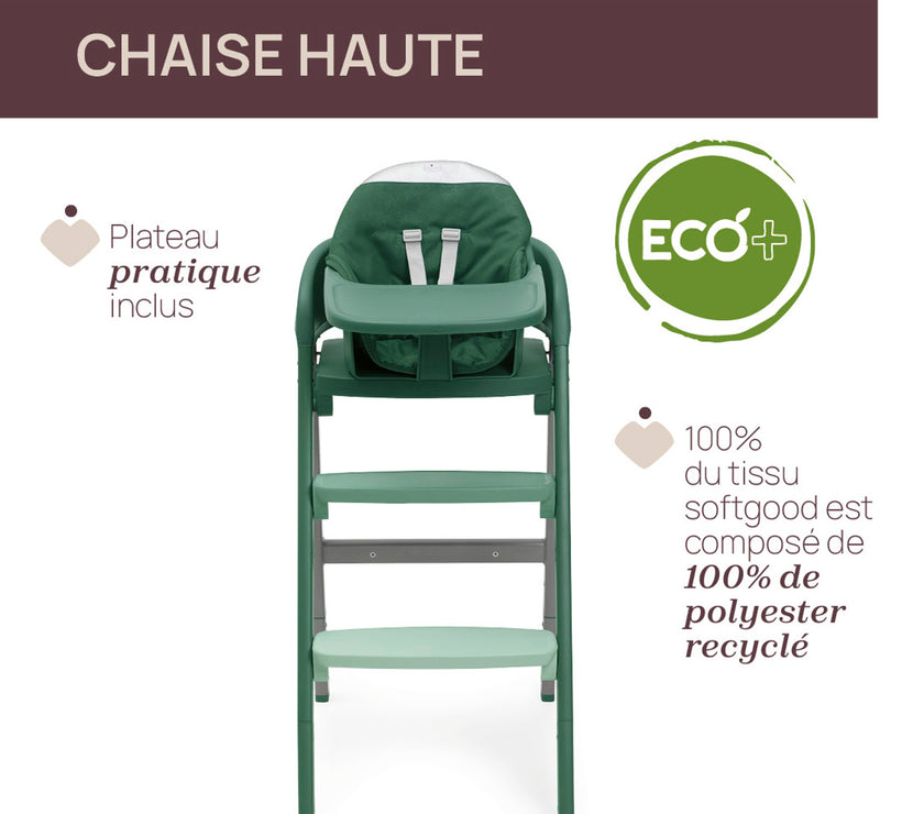 CHAISE HAUTE CRESCENDO UP Imperial green - Mode Bébé Claye