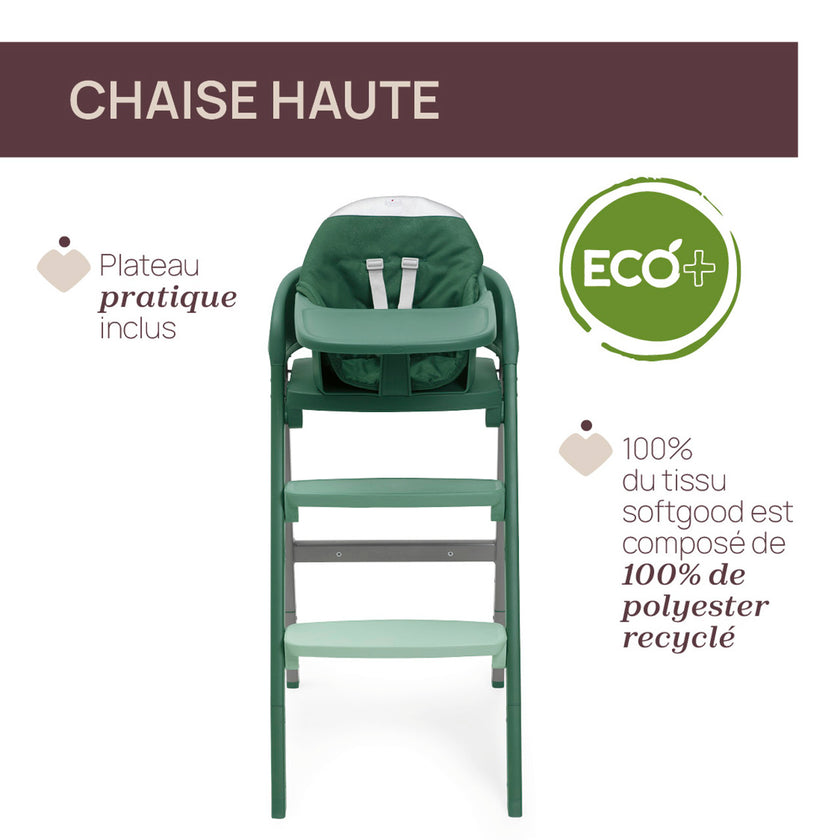 CHAISE HAUTE CRESCENDO UP Imperial green - Mode Bébé Claye