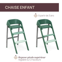 CHAISE HAUTE CRESCENDO UP Imperial green - Mode Bébé Claye