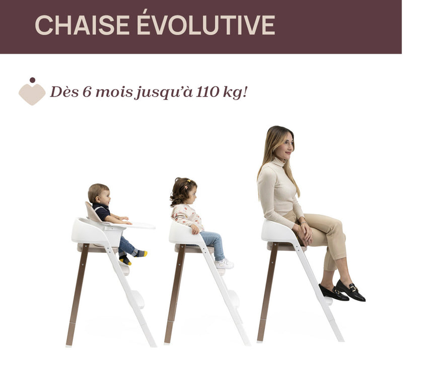 CHAISE HAUTE CRESCENDO UP - PEARL COPPER RE LUX - Mode Bébé Claye