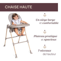 Chaise Haute Polly Essential ASH - Mode Bébé Claye