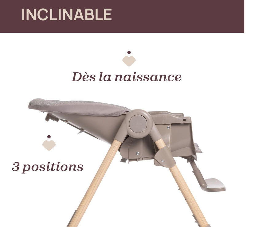 Chaise Haute Polly Essential ASH - Mode Bébé Claye
