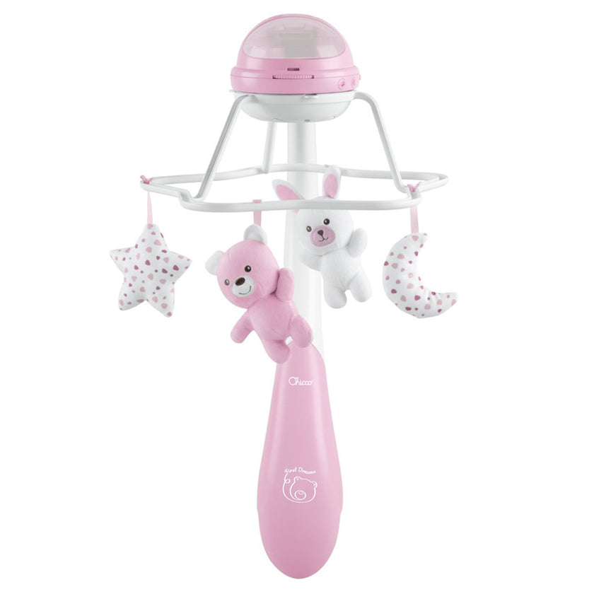 Mobile musical Arc-en-ciel 3 en 1 rose - Mode Bébé Claye