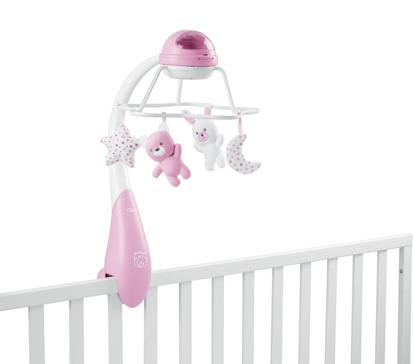 Mobile musical Arc-en-ciel 3 en 1 rose - Mode Bébé Claye