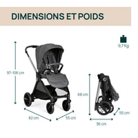 Poussette Bellagio - Black Satin - Mode Bébé Claye