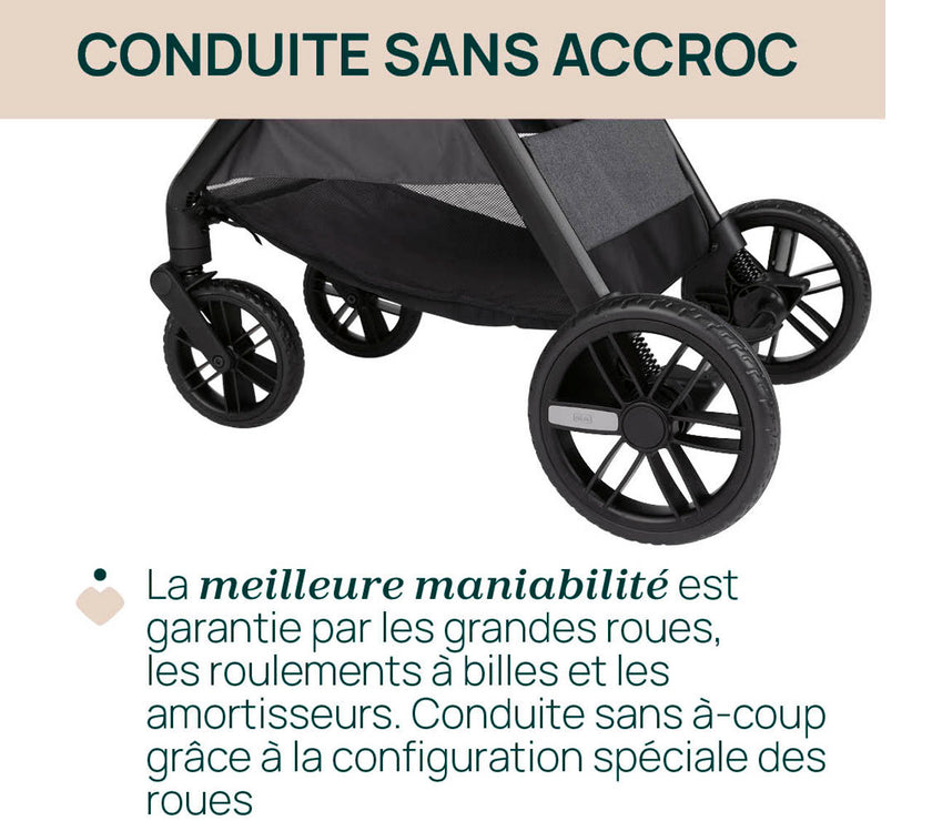 Poussette Bellagio - Black Satin - Mode Bébé Claye