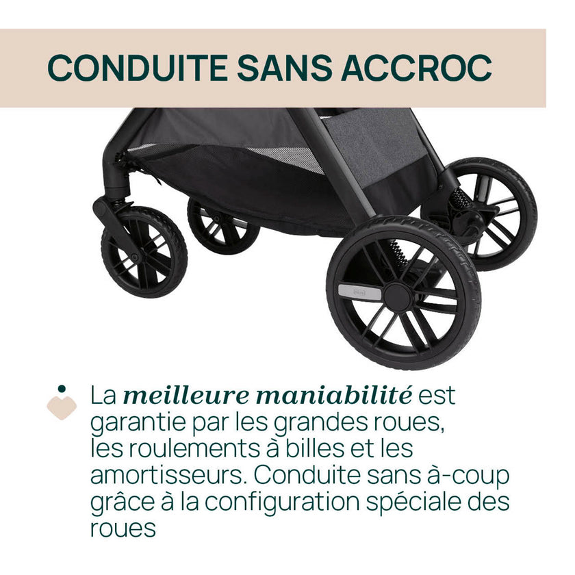 Poussette Bellagio - Black Satin - Mode Bébé Claye