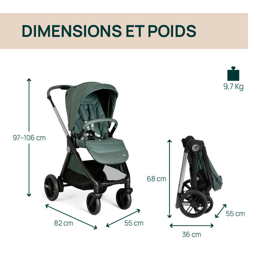 Poussette Bellagio - Fir Tree - Mode Bébé Claye