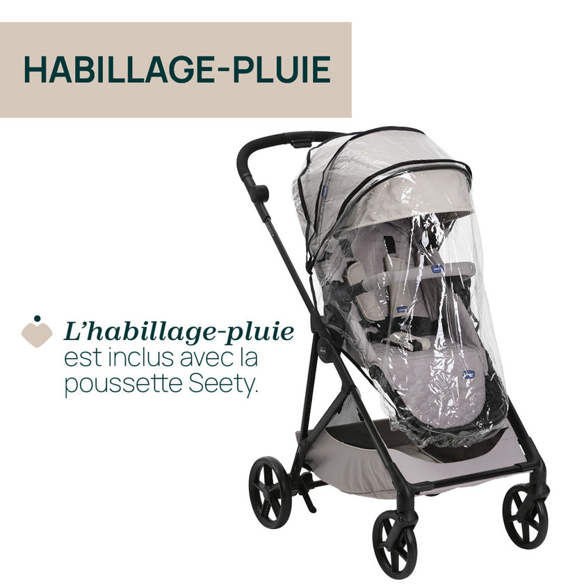 Poussette compacte Seety - Boston Grey - Mode Bébé Claye