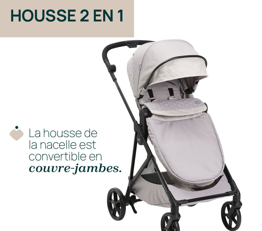 Poussette compacte Seety - Boston Grey - Mode Bébé Claye