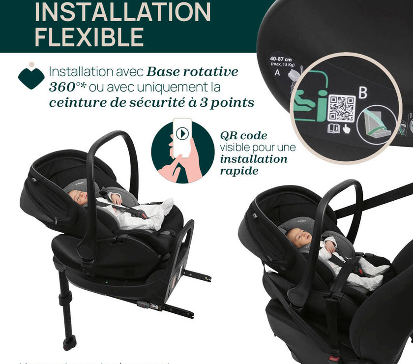 Poussette Trio Bellagio - First-Seat Recline i-Size - Vert - Mode Bébé Claye