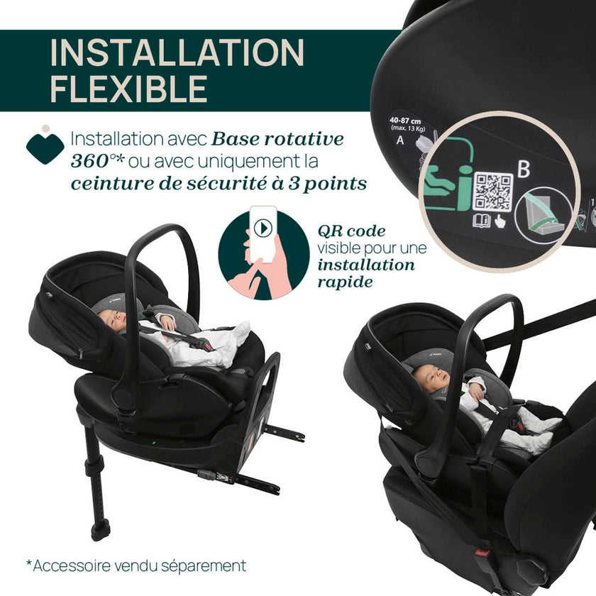 Poussette Trio Bellagio - First-Seat Recline i-Size - Vert - Mode Bébé Claye