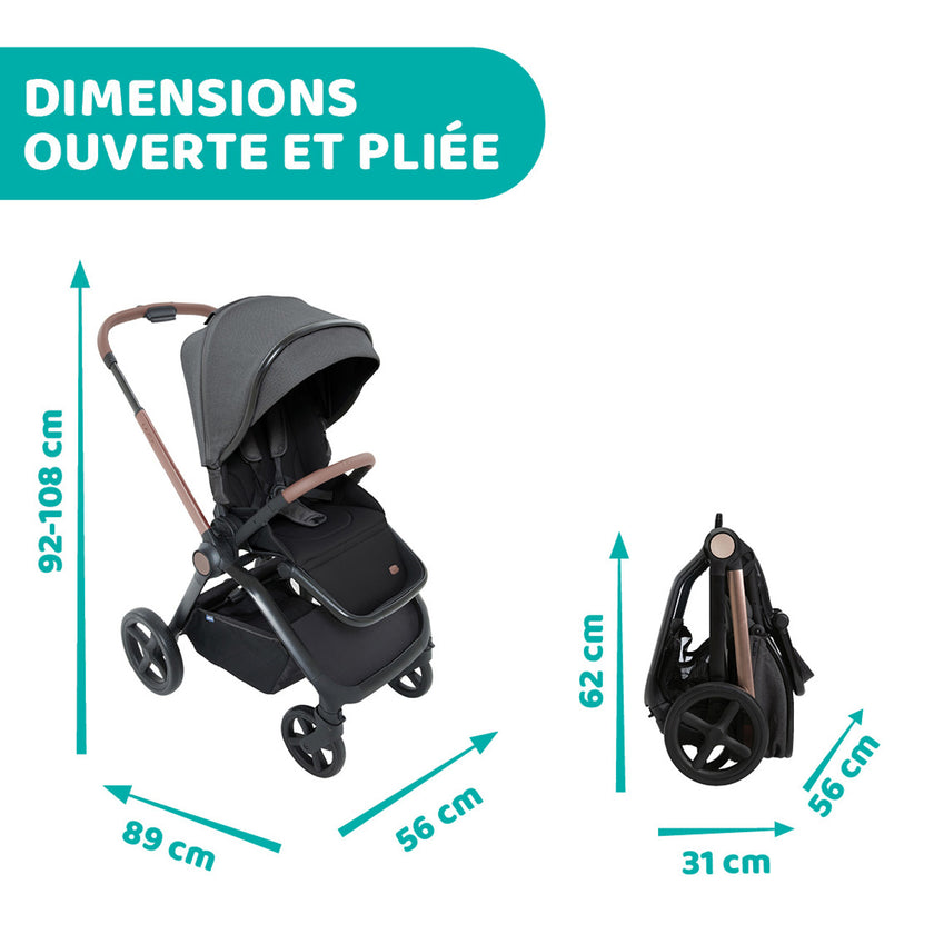 POUSSETTE TRIO MYSA I-SIZE - KORY ESSENTIAL - Mode Bébé Claye