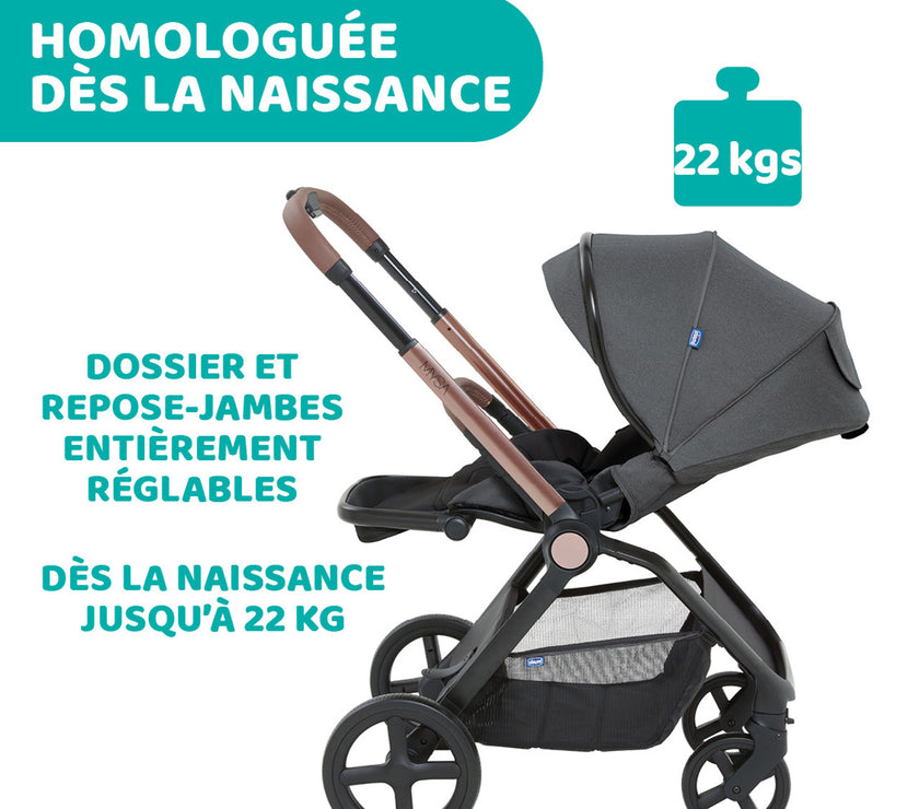 POUSSETTE TRIO MYSA I-SIZE - KORY ESSENTIAL - Mode Bébé Claye