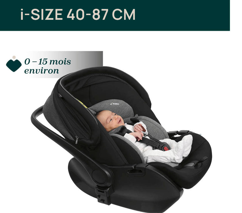 Siège-auto First-Seat Recline i-Size (40-87 cm) - Black Satin - Mode Bébé Claye