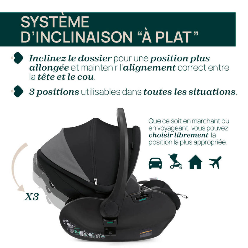 Siège-auto First-Seat Recline i-Size (40-87 cm) - Black Satin - Mode Bébé Claye