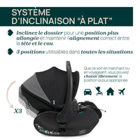Siège-auto First-Seat Recline i-Size (40-87 cm) - Black Satin - Mode Bébé Claye