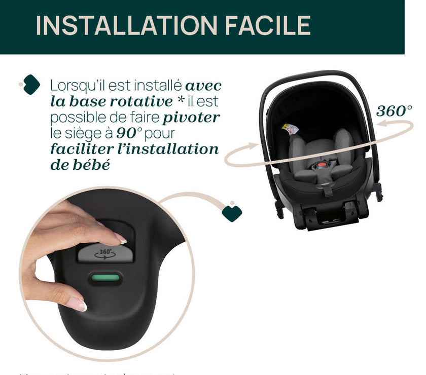Siège-auto First-Seat Recline i-Size (40-87 cm) - Black Satin - Mode Bébé Claye