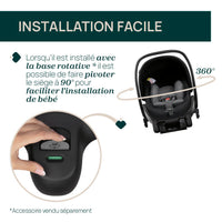 Siège-auto First-Seat Recline i-Size (40-87 cm) - Black Satin - Mode Bébé Claye