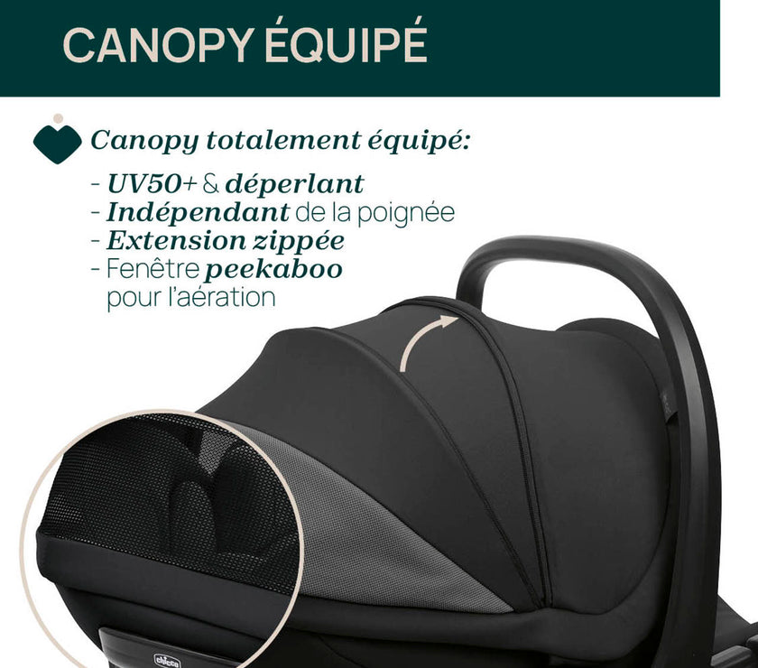 Siège-auto First-Seat Recline i-Size (40-87 cm) - Black Satin - Mode Bébé Claye