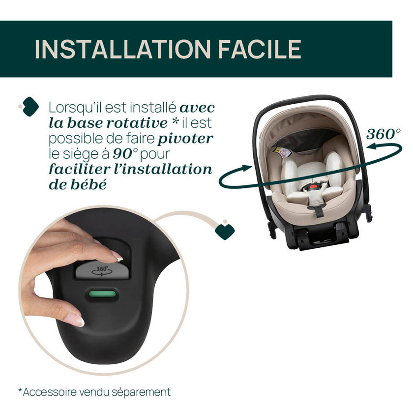 Siège-auto First-Seat Recline i-Size (40-87 cm) - Lunar Rock - Mode Bébé Claye