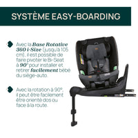 Siège-Auto Groupe 0+/1/2/3 Bi-Seat Air & Base Rotative 360 i-Size (40-150 cm) - Graphite - Mode Bébé Claye