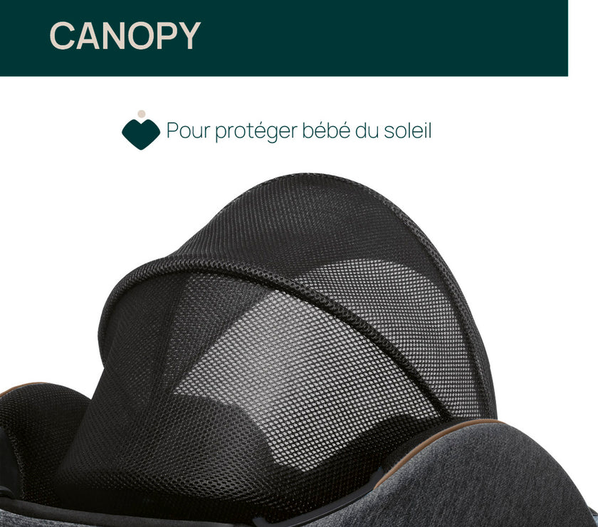 Siège-Auto Groupe 0+/1/2/3 Bi-Seat Air & Base Rotative 360 i-Size (40-150 cm) - Graphite - Mode Bébé Claye