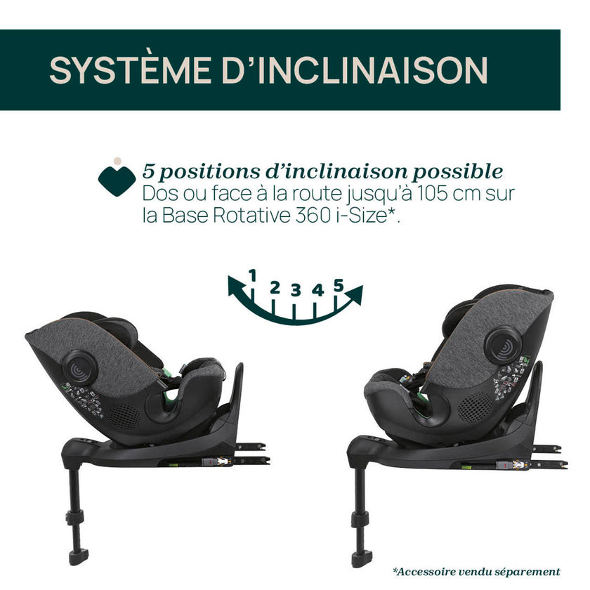 Siege Auto Groupe 0+/1/2/3 Bi-Seat i-Size Air (61-150 cm) - Noir - Mode Bébé Claye