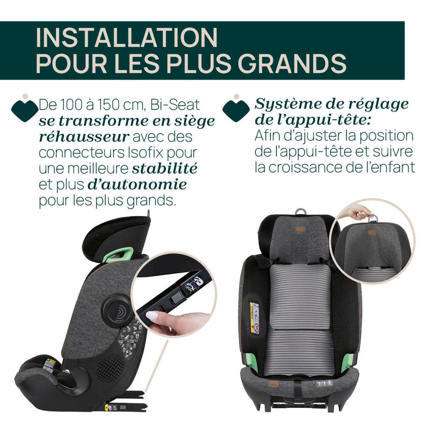 Siege Auto Groupe 0+/1/2/3 Bi-Seat i-Size Air (61-150 cm) - Noir - Mode Bébé Claye