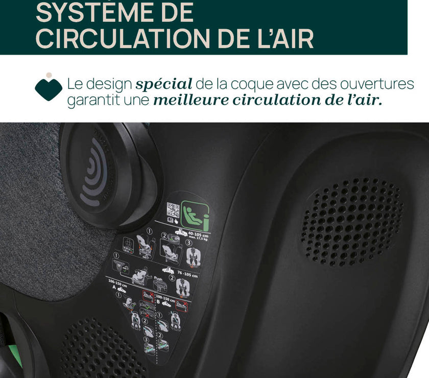 Siege Auto Groupe 0+/1/2/3 Bi-Seat i-Size Air (61-150 cm) - Noir - Mode Bébé Claye