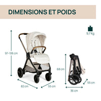 Solution complète Bellagio - First-Seat Recline i-Size et Bi-Seat avec base - Fir Tree - Mode Bébé Claye