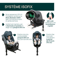 Solution complète Bellagio - First-Seat Recline i-Size et Bi-Seat avec base - Fir Tree - Mode Bébé Claye
