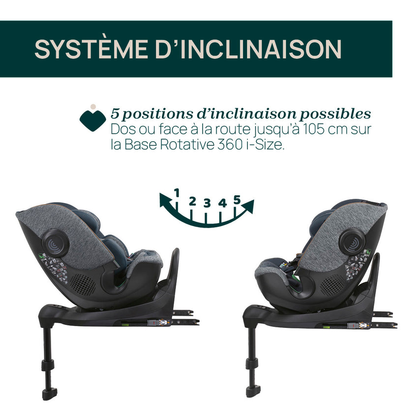 Solution complète Bellagio - First-Seat Recline i-Size et Bi-Seat avec base - Fir Tree - Mode Bébé Claye