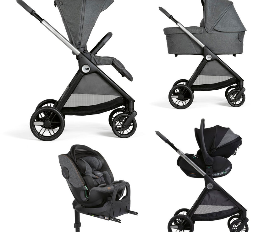 Solution complète Bellagio - First-Seat Recline i-Size et Bi-Seat avec base - Black Satin - Mode Bébé Claye