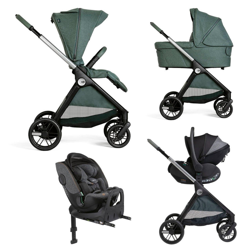 Solution complète Bellagio - First-Seat Recline i-Size et Bi-Seat avec base - Fir Tree - Mode Bébé Claye