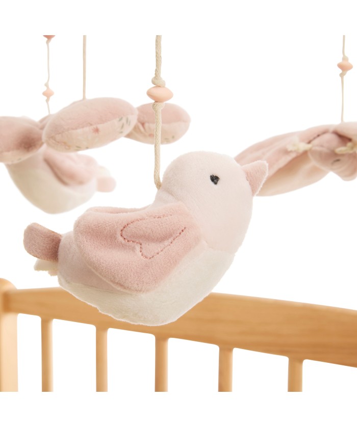 Mobile musical Promenade Bucolique rose - Mode Bébé Claye