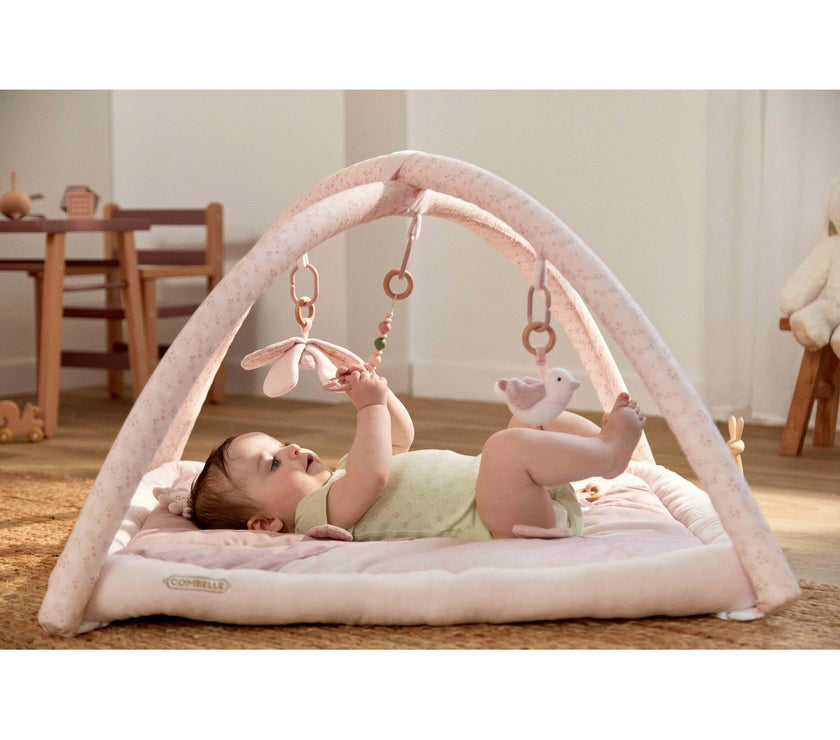 Tapis d'éveil avec arche - Rose - Mode Bébé Claye