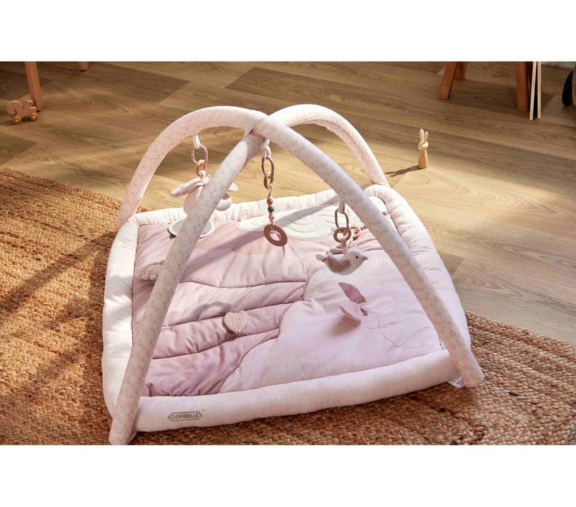 Tapis d'éveil avec arche - Rose - Mode Bébé Claye