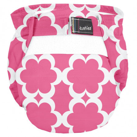 Kushies - Ultra-Lite Newborn (2-4kg) Fuchsia Washable Diaper