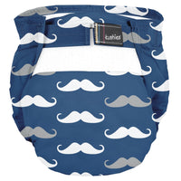 Kushies Ultra-Lite Newborn (2-4kg) Cloth Diapers 5 Pack - Mustaches