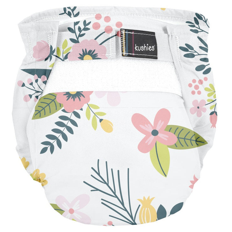 Kushies Packung mit 5 Ultra-Lite-Stoffwindeln für Neugeborene (2–4 kg) – Blumen