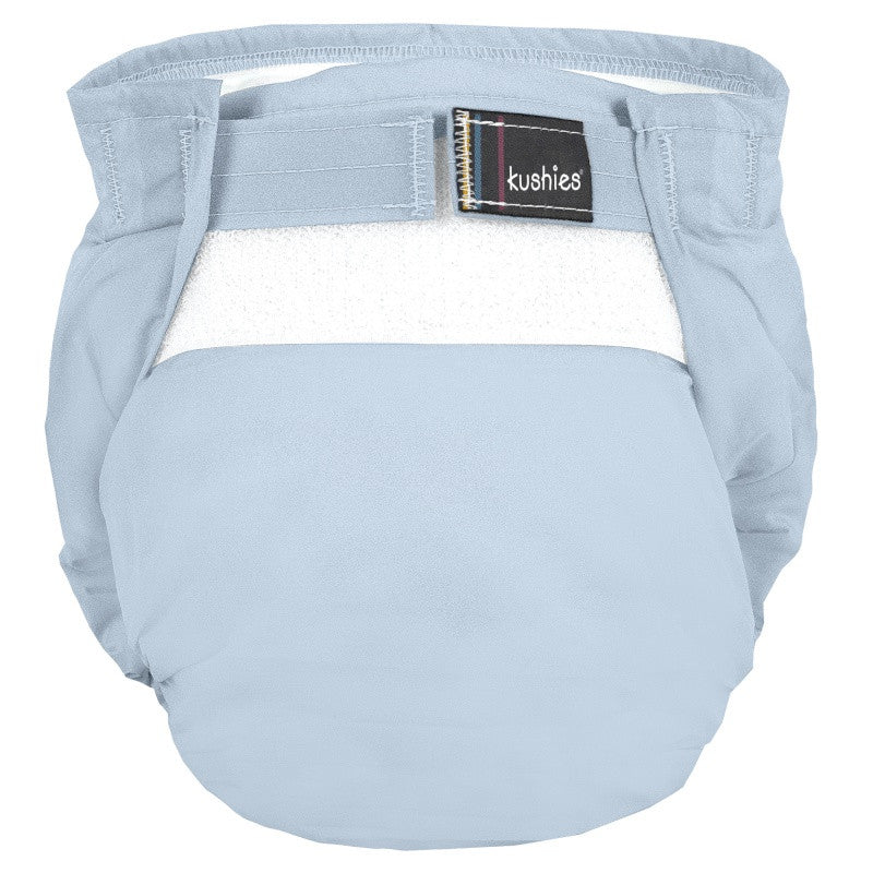 Kushies Ultra-Lite Baby Cloth Diapers (4-10kg) - Moustaches 5 Pack