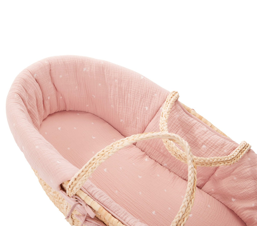 Couffin en osier - Rose