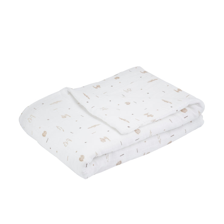 Couverture bébé en mousseline de coton