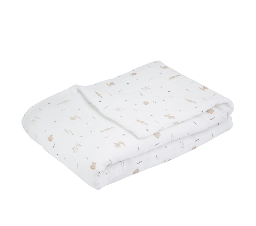 Couverture bébé en mousseline de coton