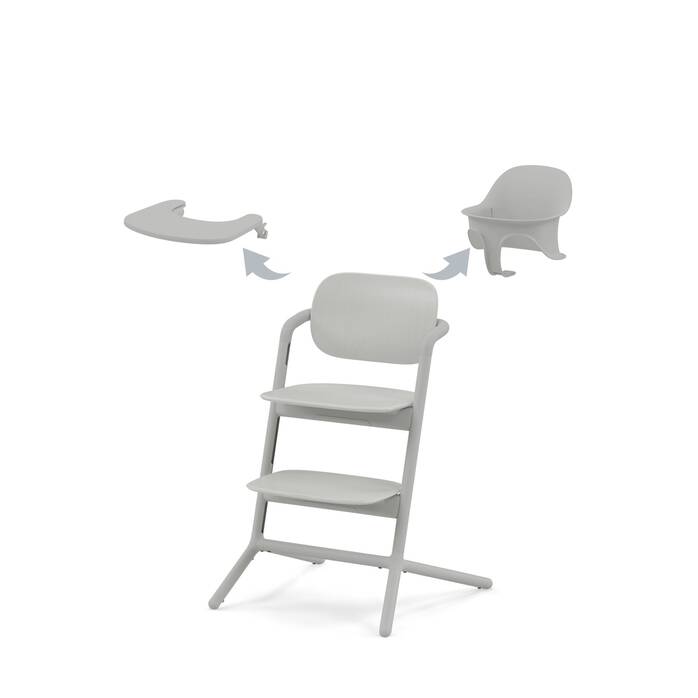 Chaise Haute Lemo 3en1 - Suede Grey