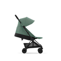 Coya Matt Black Leaf Green Kinderwagen