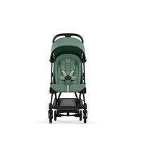Coya Matt Black Leaf Green Kinderwagen