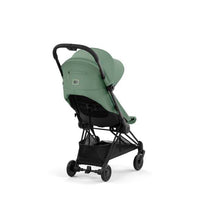 Coya Matt Black Leaf Green Kinderwagen